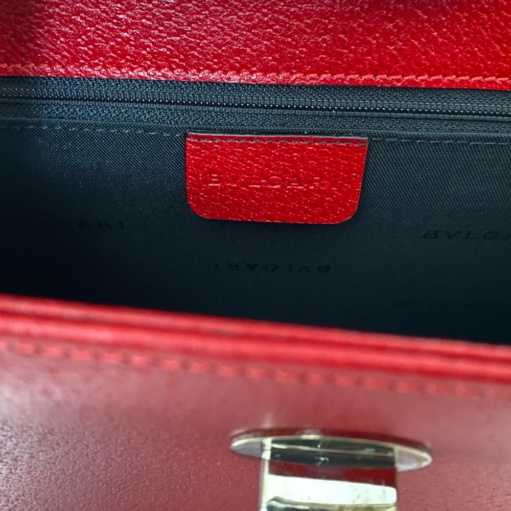 BVLGARI - Vintage - Red leather structured tote **35% OFF** - Picture 7 of 9
